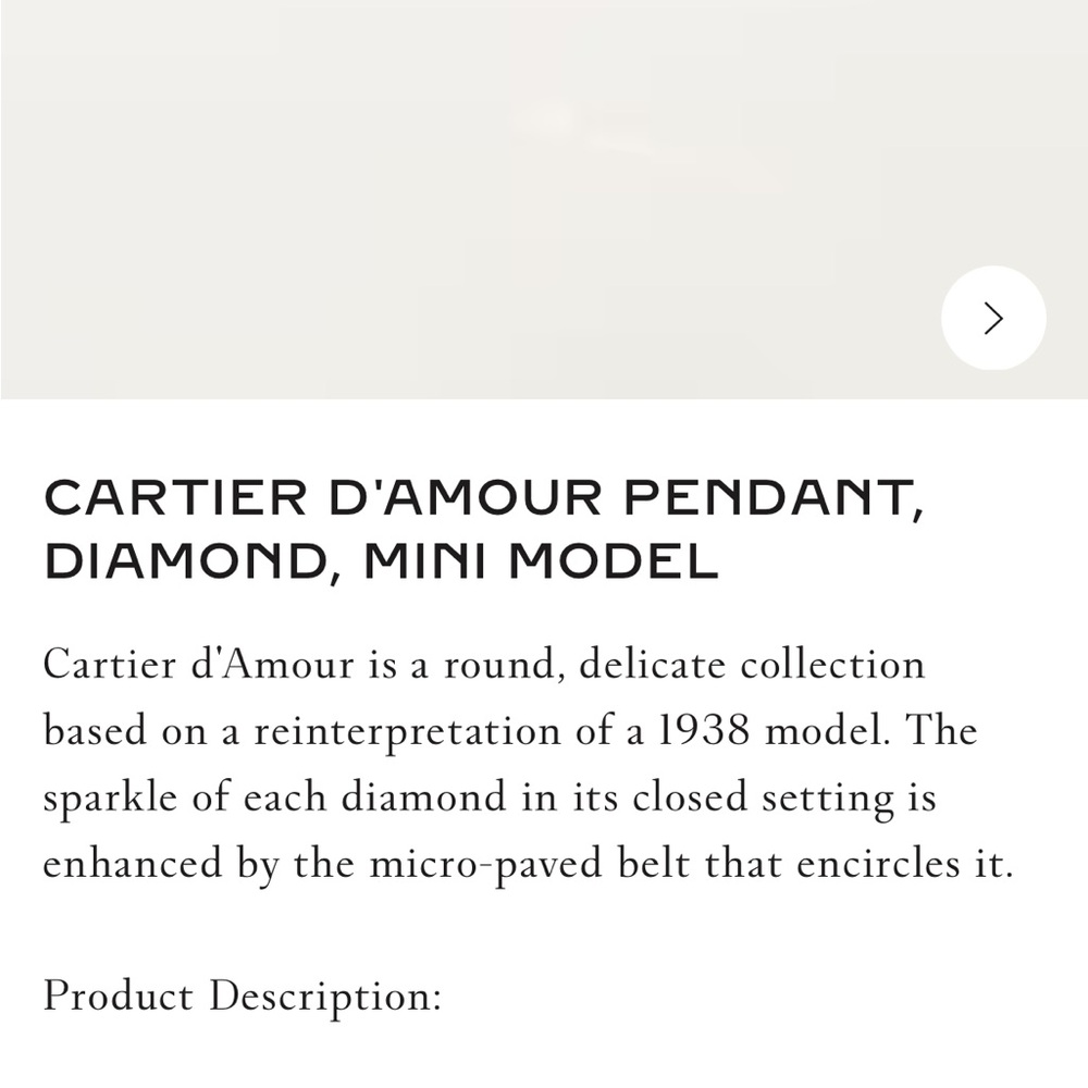 Cartier D'Amour Pendant with Diamond